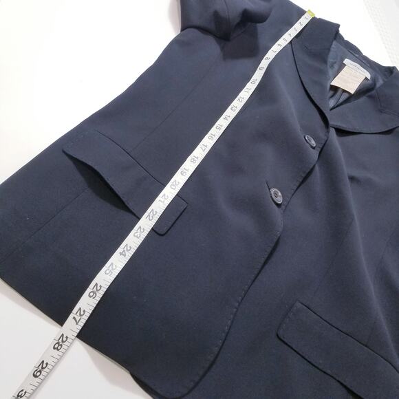 Rene Lezard Wool Black Blazer Slit Sleeve - Picture 8 of 10